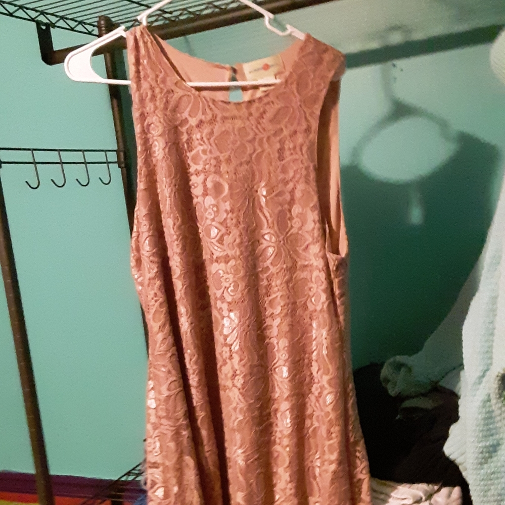 Pink laced dress